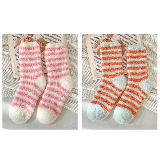 Striped Fleece Socks / Set SpreePicky