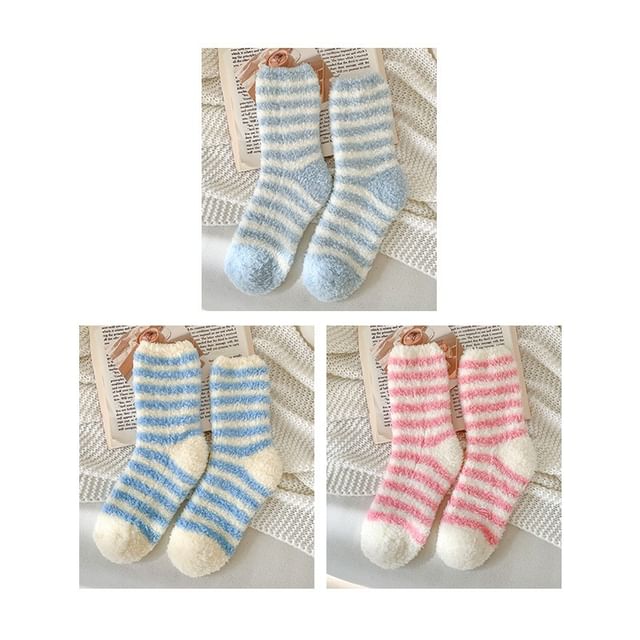 Striped Fleece Socks / Set SpreePicky