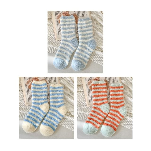 Striped Fleece Socks / Set SpreePicky