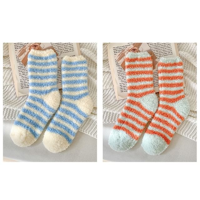 Striped Fleece Socks / Set SpreePicky