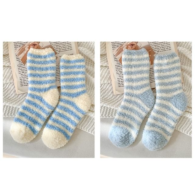 Striped Fleece Socks / Set SpreePicky