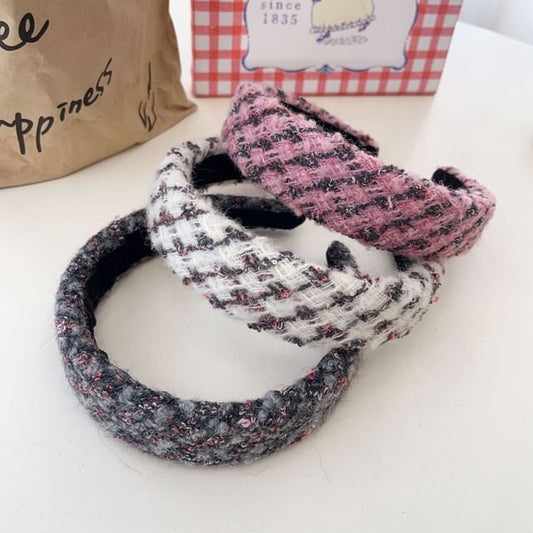 Plaid Yarn Headband mySite