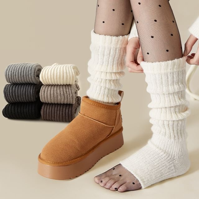 Ribbed Knit Leg Warmers / Set SpreePicky