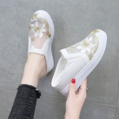 Hidden Wedge Lace Slip-Ons SpreePicky