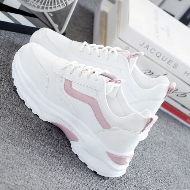 Two Tone Platform Sneakers SpreePicky