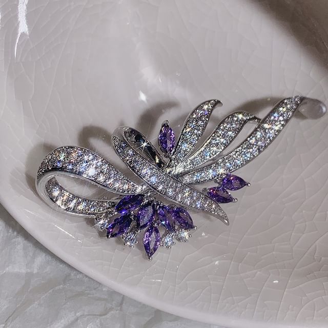 Rhinestone Alloy Brooch SpreePicky