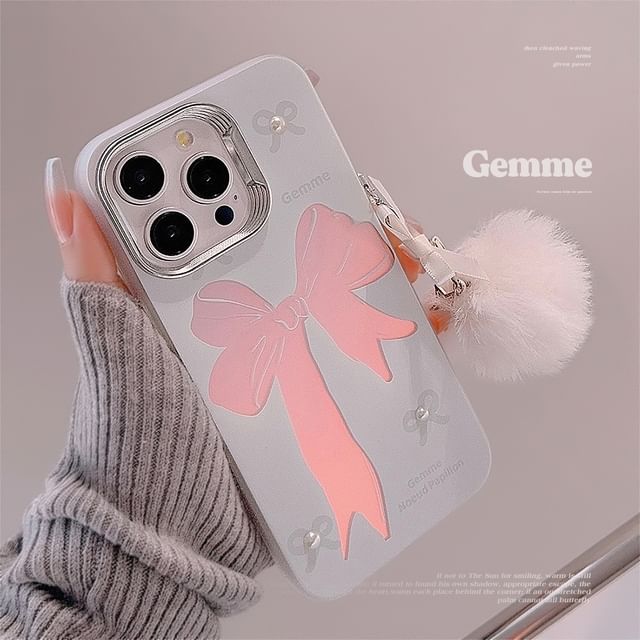 Ribbon Pom Pom Phone Case SpreePicky