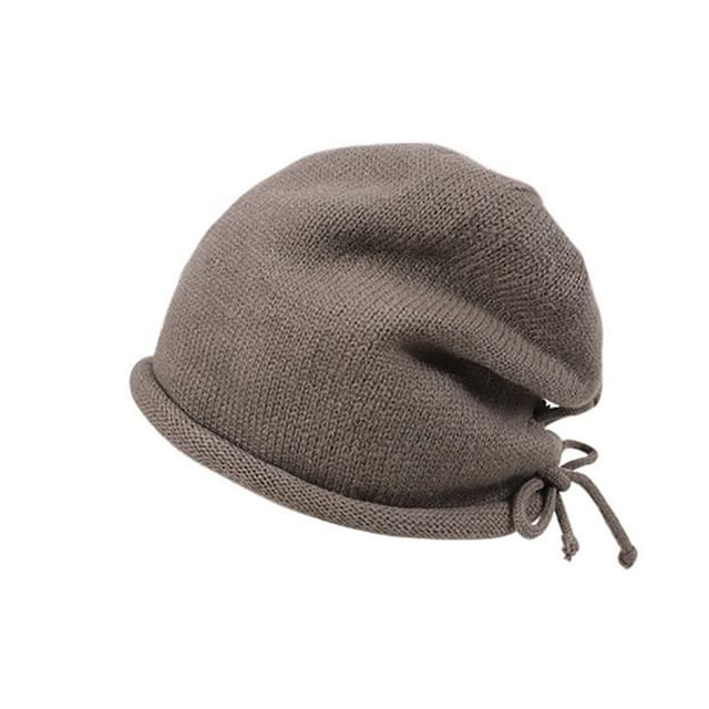 Plain Roll Hem Beanie SpreePicky