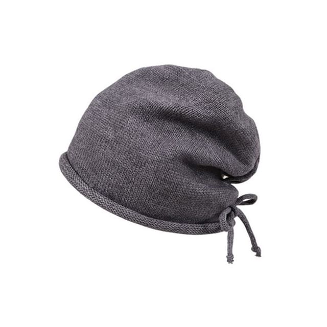 Plain Roll Hem Beanie SpreePicky