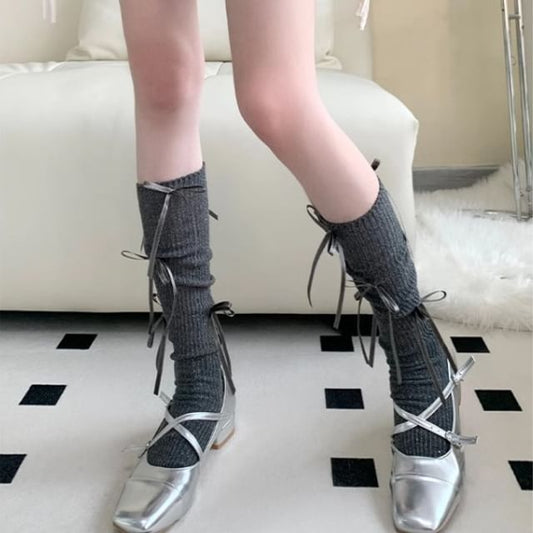 Ribbon Plain Long Socks mySite