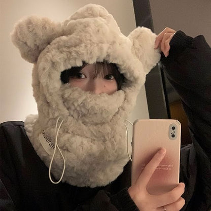 Bear Ear Chenille Balaclava SpreePicky