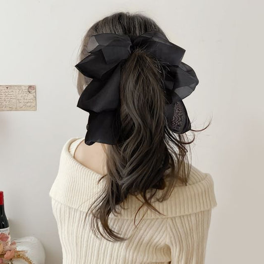 Plain Bow Mesh Hair Clamp mySite