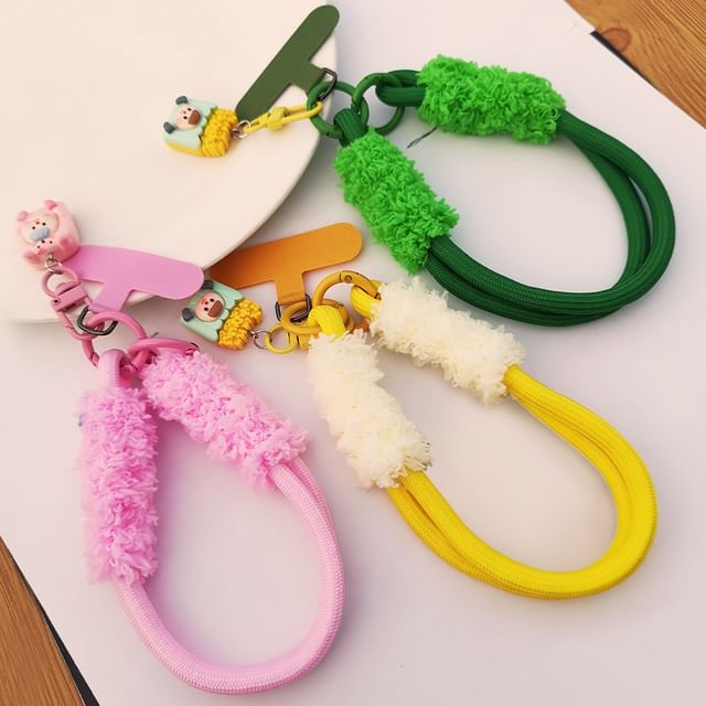 Cartoon Wrist Phone Strap with Lanyard Pad SpreePicky