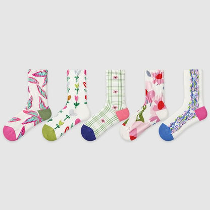 Set Of 5 Pairs: Crew Socks SpreePicky