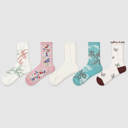 Set Of 5 Pairs: Crew Socks SpreePicky