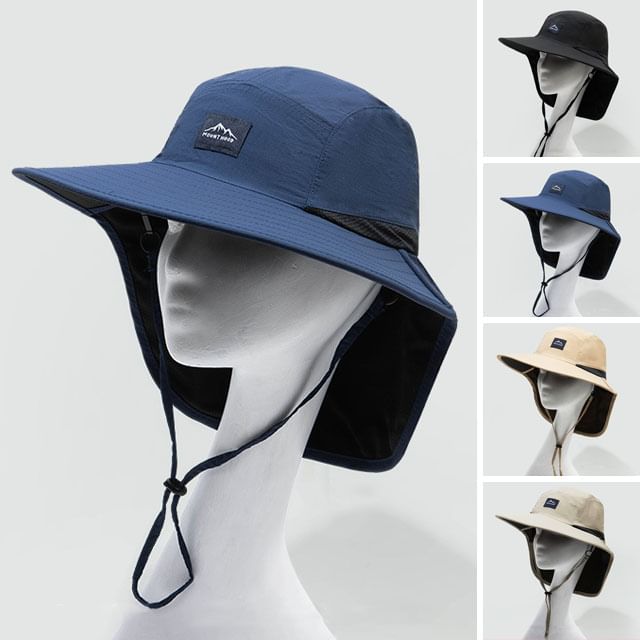 Applique Boonie Hat with Sun Protection Neck Flap SpreePicky