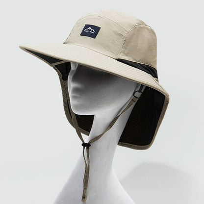 Applique Boonie Hat with Sun Protection Neck Flap SpreePicky