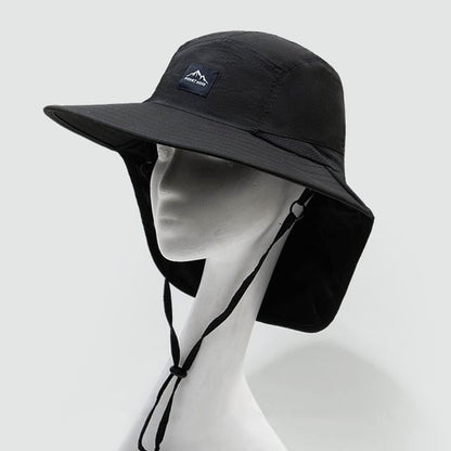 Applique Boonie Hat with Sun Protection Neck Flap SpreePicky