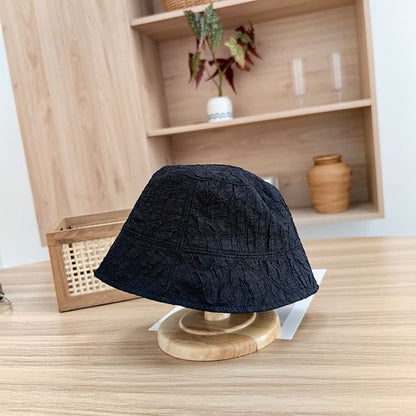 Plain Shirred Bucket Hat SpreePicky