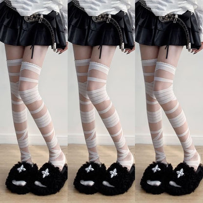 Patterned Over The Knee Socks / Set SpreePicky