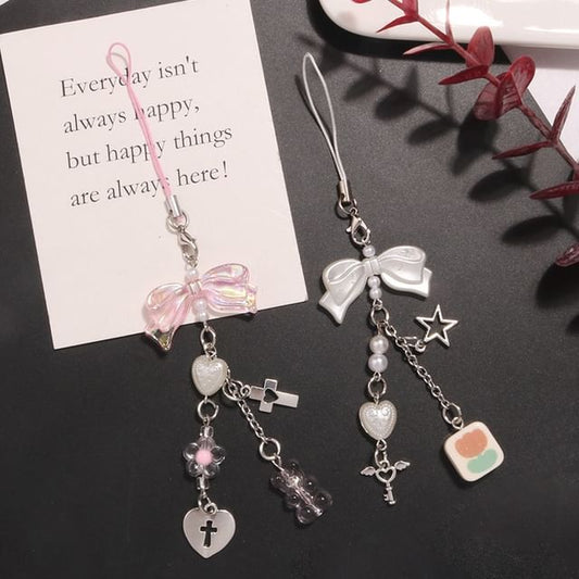 Bow Acrylic Alloy Phone Charm (Various Designs) SpreePicky