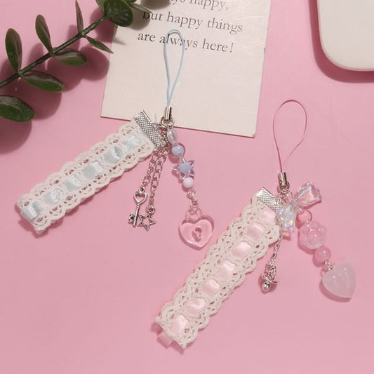 Heart Lace Acrylic Phone Charm (Various Designs) SpreePicky