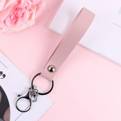 Faux Leather Strap Bag Charm Keyring SpreePicky