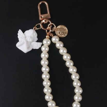 Angel Faux Alloy / Faux Pearl Bag Charm Keyring (Various Designs) SpreePicky