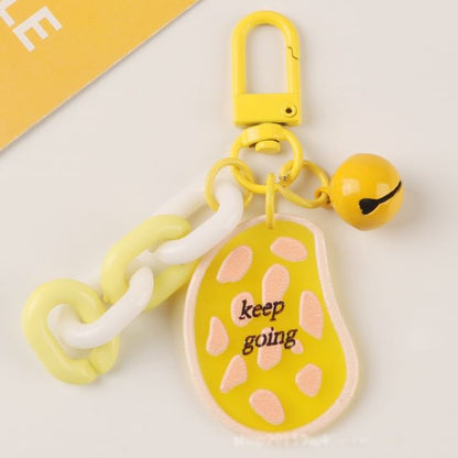 Acrylic Bell Chunky Chain Bag Charm Keyring (Various Designs) SpreePicky