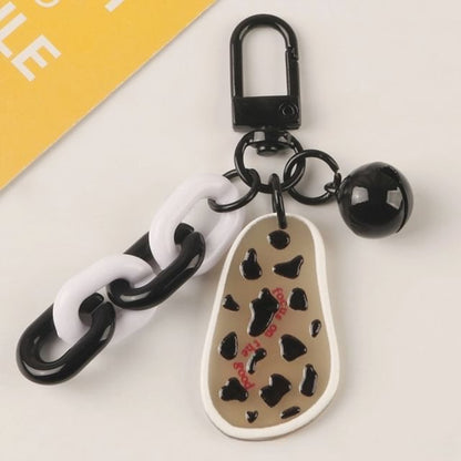 Acrylic Bell Chunky Chain Bag Charm Keyring (Various Designs) SpreePicky