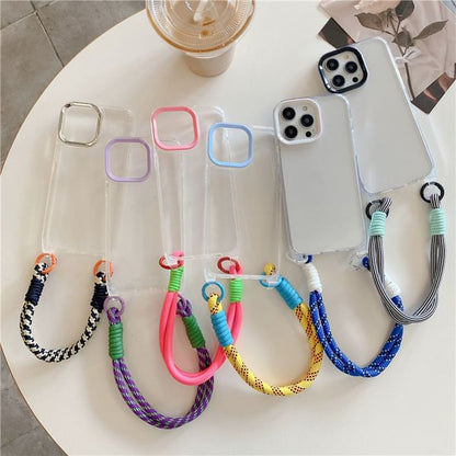 Phone Strap Transparent Phone Case - iPhone 15 Pro Max / 15 Pro / 15 Plus / 15 / 14 Pro Max / 14 Pro / 14 Plus / 14 / 13 Pro Max / 13 Pro / 13 / 13 mini / 12 Pro Max / 12 Pro / 12 / 12 mini SpreePicky