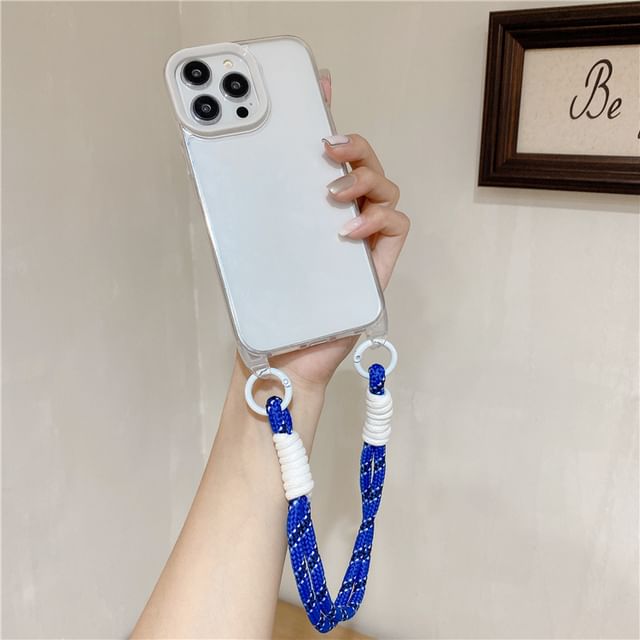 Phone Strap Transparent Phone Case - iPhone 15 Pro Max / 15 Pro / 15 Plus / 15 / 14 Pro Max / 14 Pro / 14 Plus / 14 / 13 Pro Max / 13 Pro / 13 / 13 mini / 12 Pro Max / 12 Pro / 12 / 12 mini SpreePicky