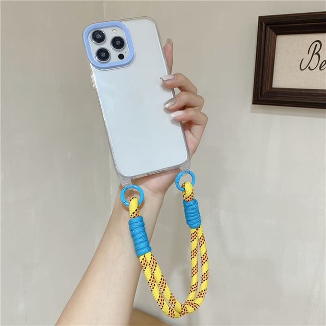 Phone Strap Transparent Phone Case - iPhone 15 Pro Max / 15 Pro / 15 Plus / 15 / 14 Pro Max / 14 Pro / 14 Plus / 14 / 13 Pro Max / 13 Pro / 13 / 13 mini / 12 Pro Max / 12 Pro / 12 / 12 mini SpreePicky