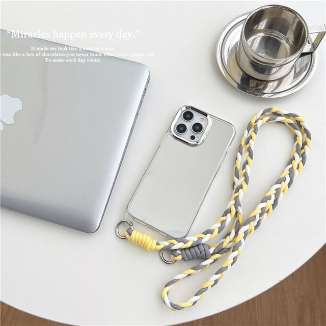 Braided Lanyard Phone Case - iPhone 15 Pro Max / 15 Pro / 15 Plus / 15 / 14 Pro Max / 14 Pro / 14 Plus / 14 / 13 Pro Max / 13 Pro / 13 / 13 mini / 12 Pro Max / 12 Pro / 12 / 12 mini SpreePicky