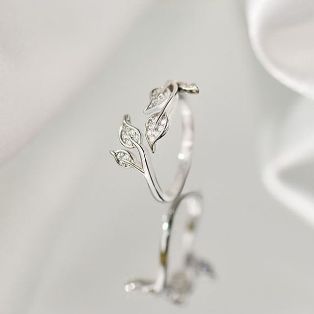 Branches Rhinestone Wrap Around Alloy Open Ring mySite