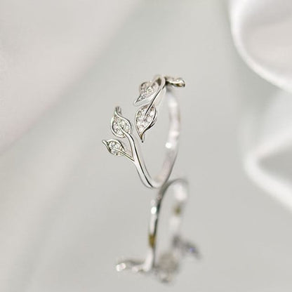 Branches Rhinestone Wrap Around Alloy Open Ring mySite