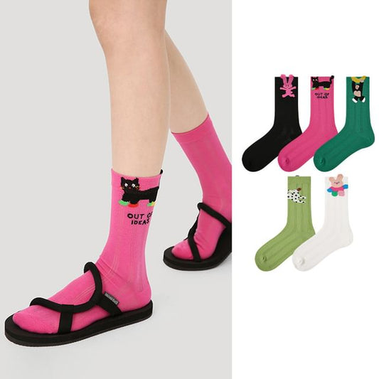 Set of 5 Pairs: Animal Print Socks SpreePicky