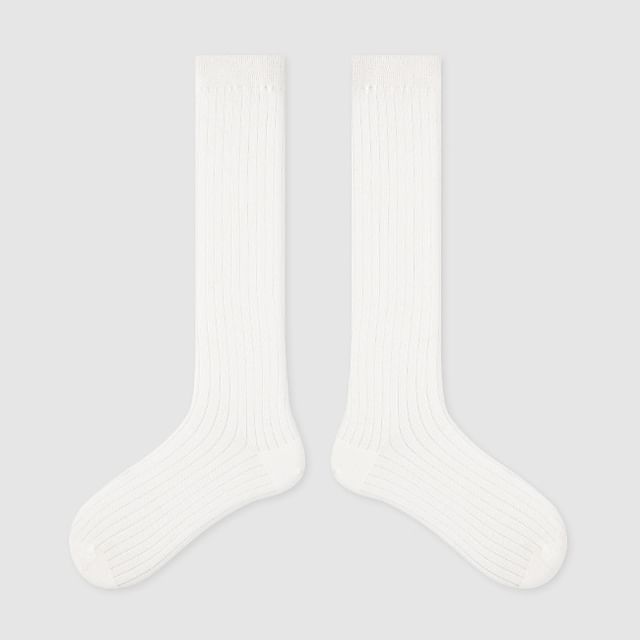 Plain Mid-Calf Socks SpreePicky