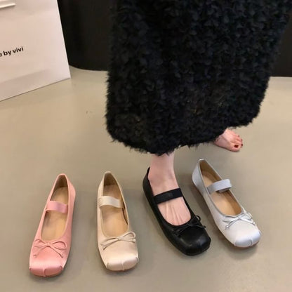 Square Toe Balletcore Mary Jane Flats mySite