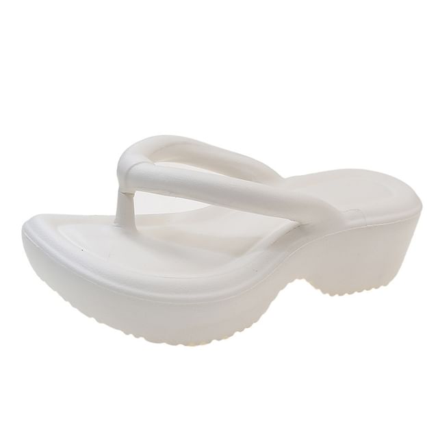 Plain Platform Flip Flops mySite