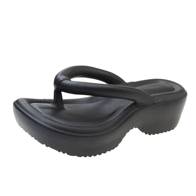 Plain Platform Flip Flops mySite