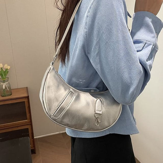 Panel Faux Leather Shoulder Bag SpreePicky