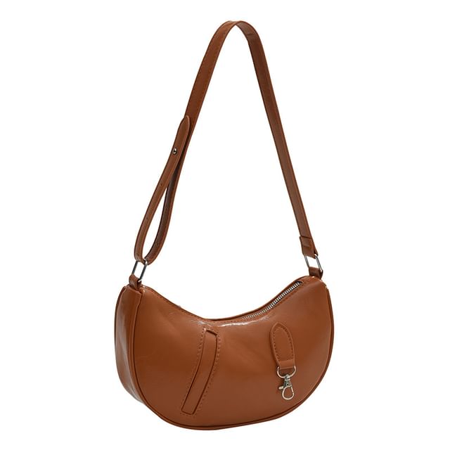 Panel Faux Leather Shoulder Bag SpreePicky