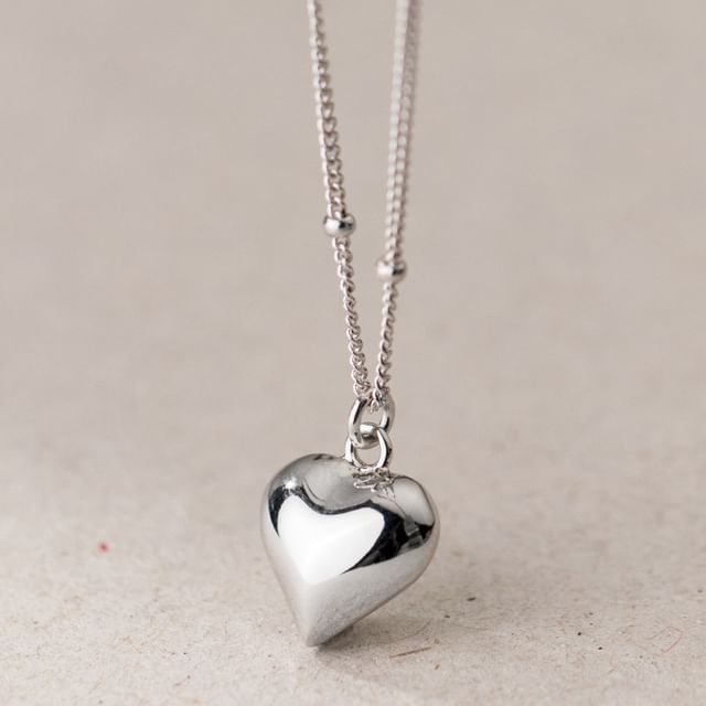 Heart Pendant Sterling Silver Necklace SpreePicky