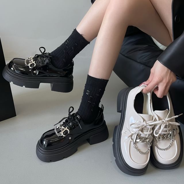 Platform Buckled Lace Ups SpreePicky