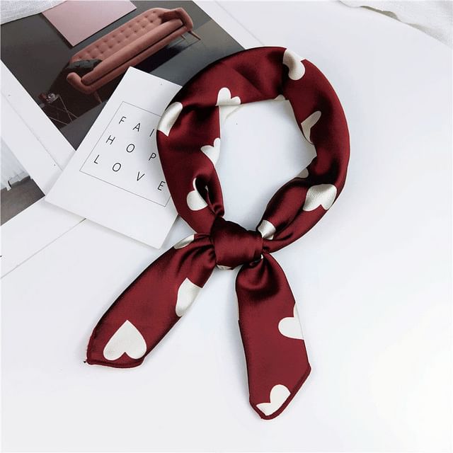 Heart Print Neckerchief SpreePicky