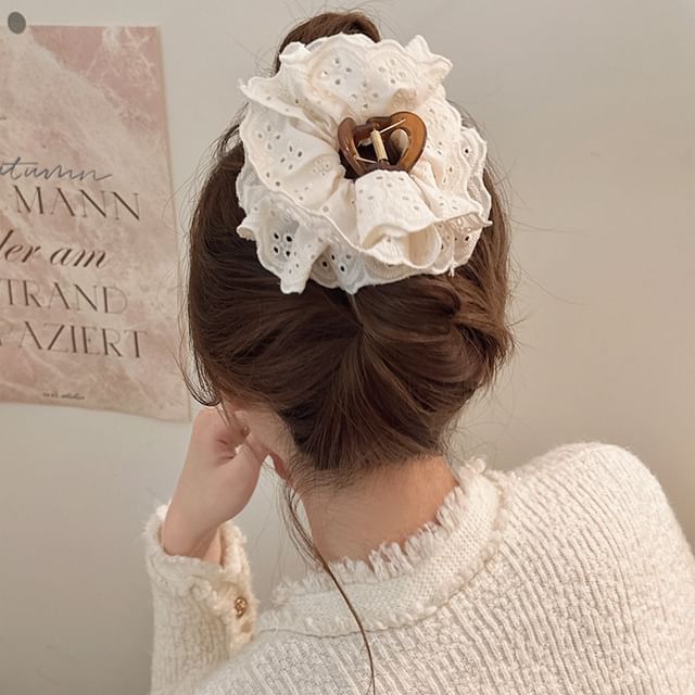 Plain Eyelet Lace Hair Claw SpreePicky