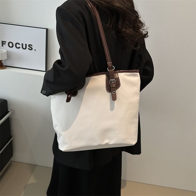 Canvas Two Tone Tote Bag SpreePicky