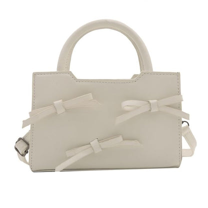 Ribbon Faux Leather Crossbody Bag SpreePicky