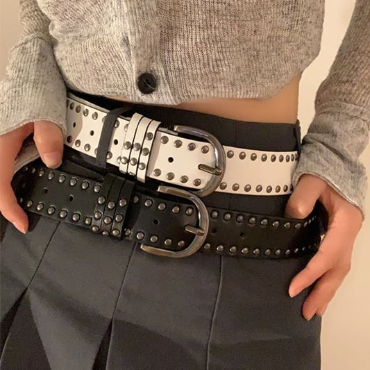 Studded Faux Leather Belt SpreePicky